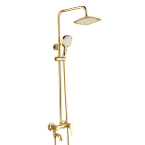titanium gold european style brass shower set