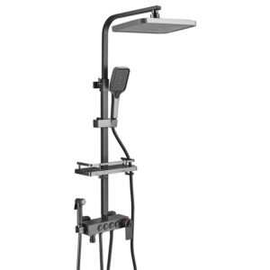 stainless steel thermostatic rainfall shower set